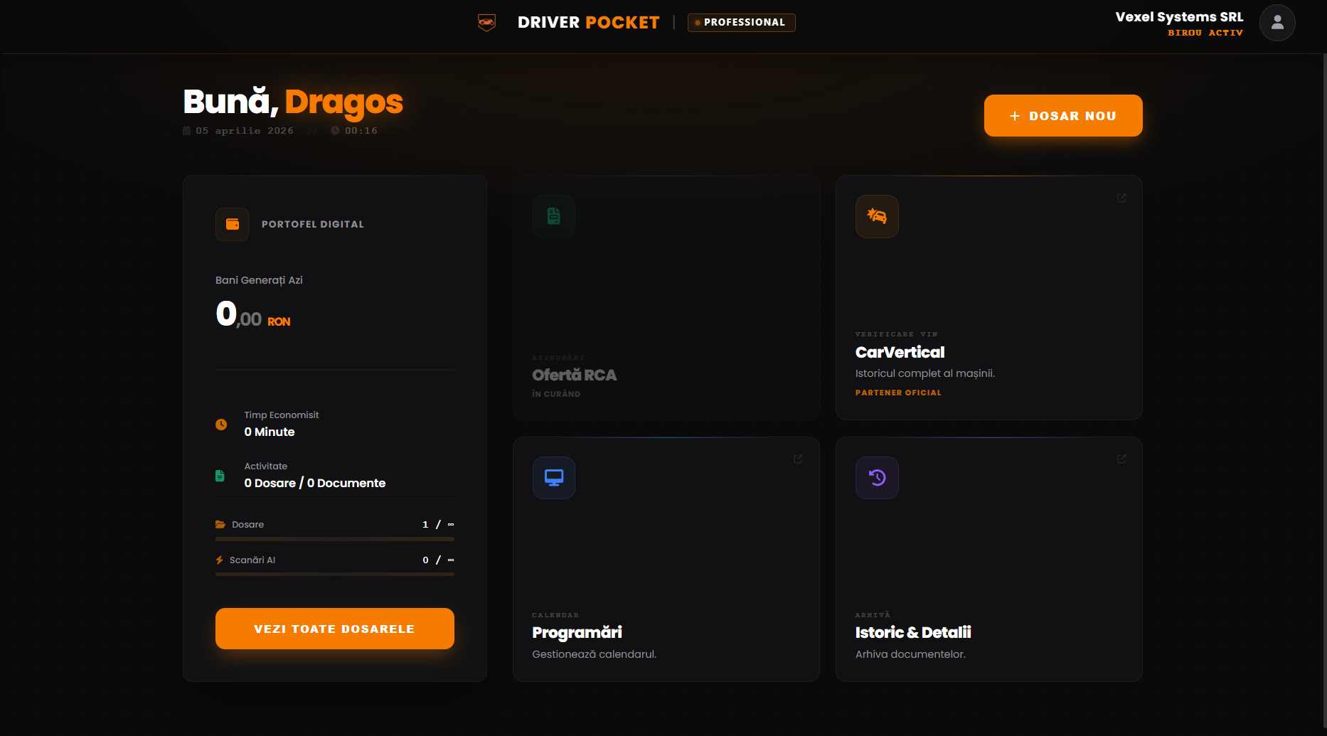 Dashboard DriverPocket